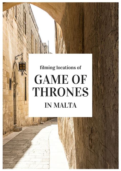 game of thrones malta guide.